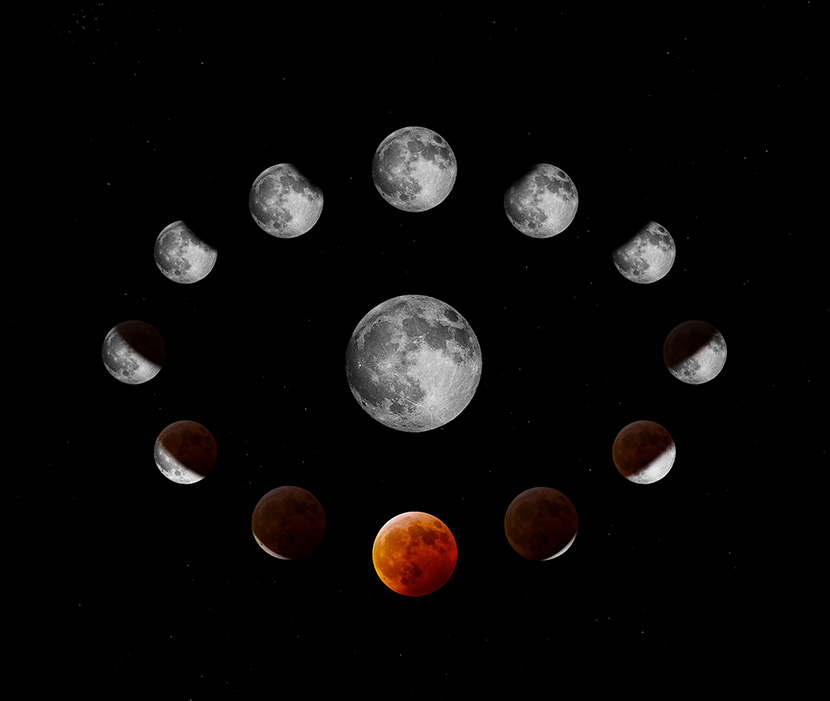 月全食天狗吃月亮的完整过程图