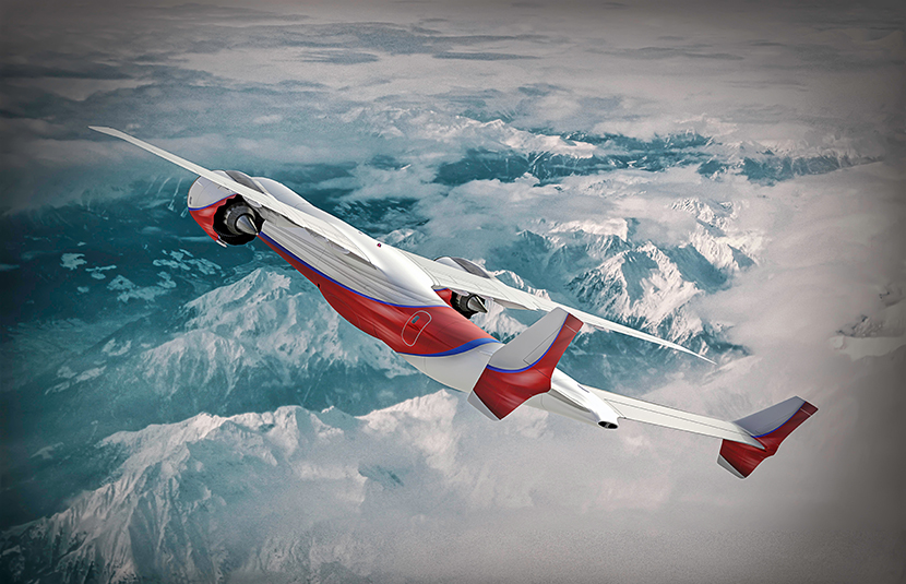 雪域高原上空飞行的客机