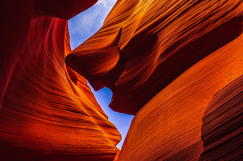 美国羚羊峡谷彩色风化岩石美景