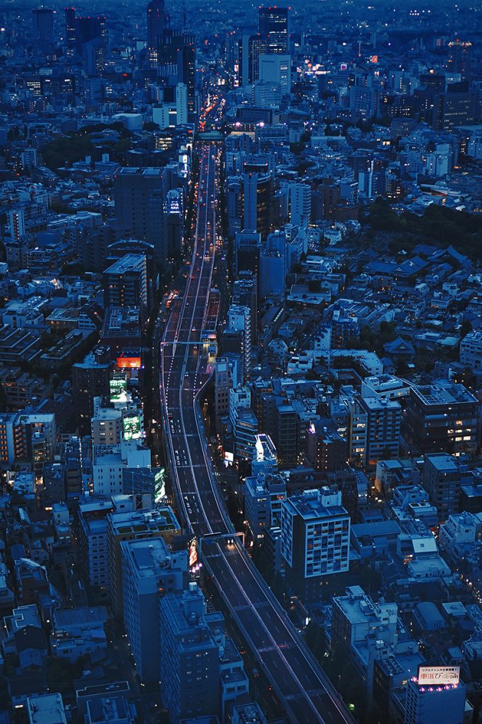 日本东京都市夜景
