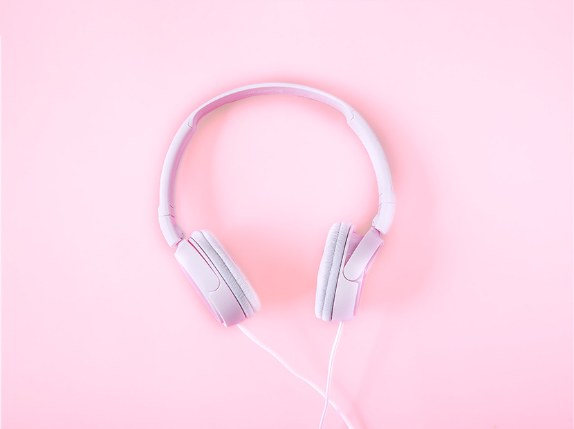 粉色的耳机
