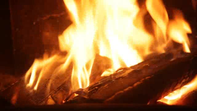 燃烧着的柴火短视频素材