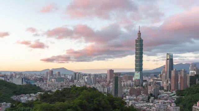 台湾省台北市101大楼都市延时摄影短视频素材【4K】