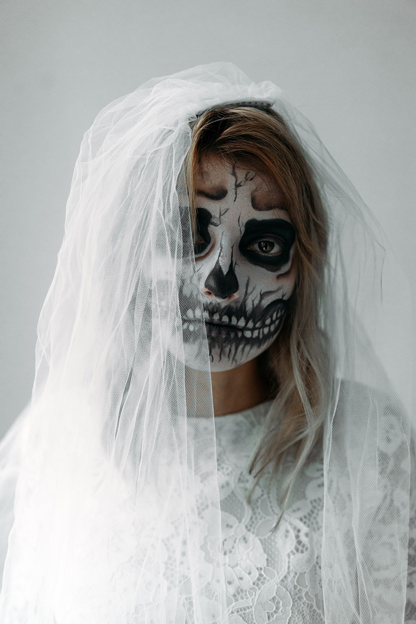恐怖的墨西哥骷髅新娘