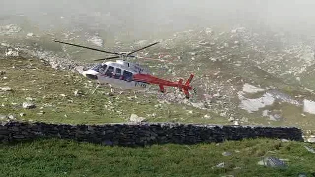 直升机的户外营救短视频素材