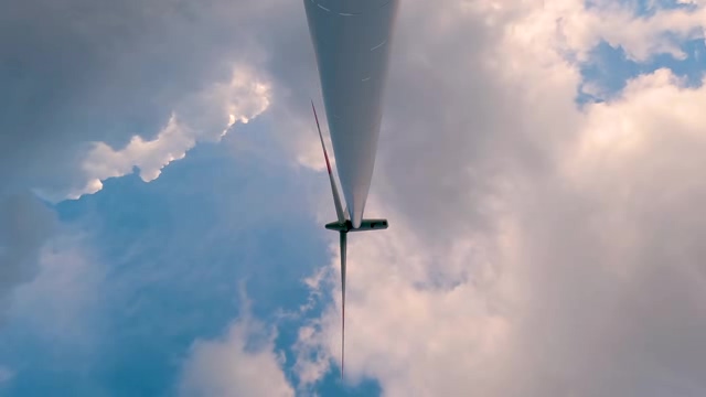 高耸入云的风力发电站短视频素材【4K】