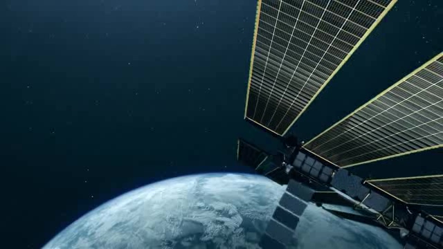 太空中的卫星空间站短视频素材