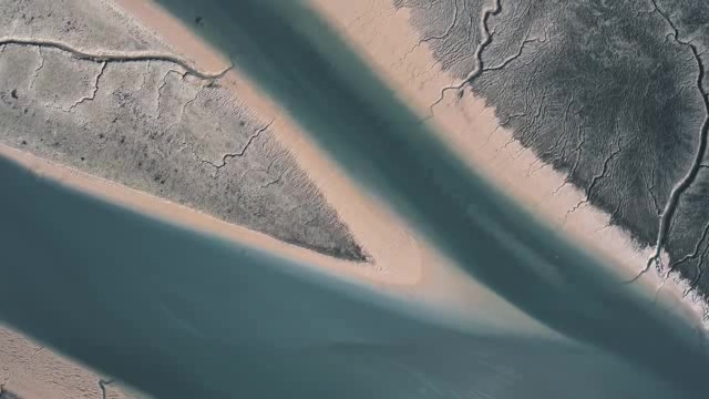 河道上空的卫星遥感拍摄的短视频素材