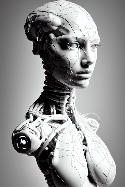 AI绘画作品+关键词prompt（Midjourney/DALL·E2/Novelai/DiscoDifussion/StableDiffusion）美女铠甲机械科幻赛博朋克